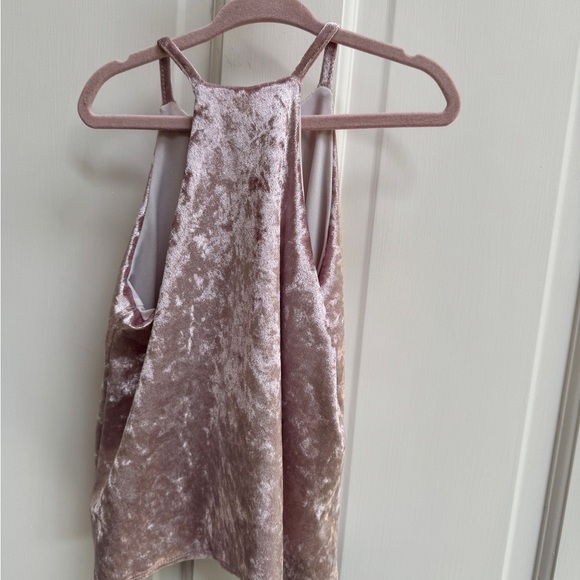 Cheryl Kids Creations 3T/4T Small Faux Velvet Pink Shimmery Sleeveless Top Blous - Picture 3 of 4